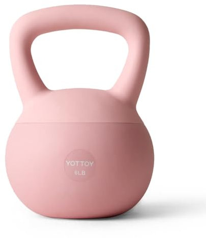 YOTTOY Weiche Kugelhantel, Kugelhantel, Anti-Rutsch-Griffgewicht für Heimtraining, Kugelhanteln Set Stärke und Sicherheit garantiert (2,7 kg, Rosa)