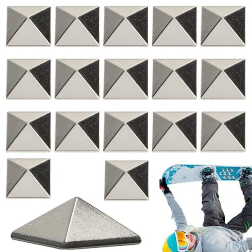 Snowboard Stomp Pads, 18 Stück Winter Ski Board Anti Rutsch Pad, Pyramid Spikes Ski Grip Pads, 2024 Neue Ski Board Anti Rutsch Pad, Professionelle Ski Snowboard Grip Pads für Urlaub Freunde Familien