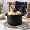 Aioneer Casserole en Terre Cuite Antiadhésive, Céramique Résistante À La Chaleur Recouverte d'un Couvercle Et d'une Poignée en Glaçure Colorée, Casserole en Argile Jaune 6.3