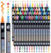 Feutres Coloriage,60 Couleurs,Acrylic Paint Marker pour Verre Bois Toile Céramique Noël Bricolage Pâques DIY Faire de l'artisanat (60)