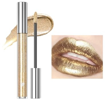 2.4g Antihaft-Lipgloss, Schimmernde Lippenstifte, Golden,Lipsticks | Flüssiger Lippenstift, Langanhaltende Farbe