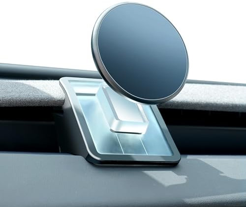Support de Téléphone Magnétique pour Tesla Model 3 Highland Model Y Juniper 2025, Accessoires pour Tesla Model 3 Model Y 2025, Installation Facile pour MagSafe, Compatible avec iPhone 16/15/14/13/12