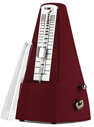 Mechanisches Metronom, Hoher Klang Hohe Präzision Keine Batterien erforderlich Klavier Mechanisches Metronom Gitarre, Violine, Schlagzeug und andere Instrumente Lautes Klangtempo(Red)