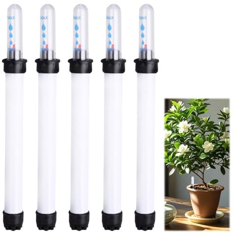 Roinaid 5 Stück Wasserstandsanzeiger Pflanzen,Gießanzeiger Zimmerpflanzen,Wasserstandsanzeiger Hydrokultur,Wasseranzeiger für Pflanzen für Topfpflanzen, Blumenkästen, Garten, Bodenmessgerät,22.8cm