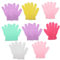 DEARMAMY 16 Pièces de bain à cinq doigts corps scrubber exfoliant peau de à cinq doigts serviettes de toilette de type laveurs de bain de massage du nylon