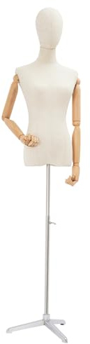 BRRIDE Mannequin de couture féminin - Buste de couture avec hauteur réglable et articulations mobiles - Taille réelle