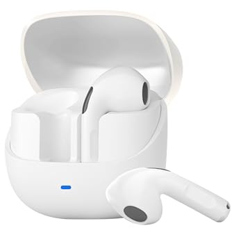 ZIPFORCE True Wireless Earbuds, Semi-In-Ear Bluetooth 6.0, Bluetooth Earbuds with Easy Touch Control, Light-Weight Comfortable,IPX6 Waterproof TWS, Ergonomic Fit for Daily Use Work Study Trave