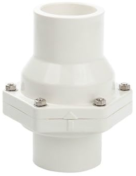 Vertical PVC Check Valve one Way Valve Flap Check Valve PVC Non Check Valve Pipe Fittings id50mm-200mm White (Id50mm)