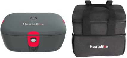 HeatsBox Faitron Go Lunch Bundle – Electric Heated Lunch Box with Insulated Carry Bag