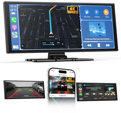 2026 Neuestes 11,5 Zoll Android Auto Display & Carplay Display: Buddy Display Car Play mit GPS Navigation 4K Dashcam Rückfahrkamera Bluetooth Sprachsteuerung IPS Touchscreen Mirror Link AUX FM 64G TF