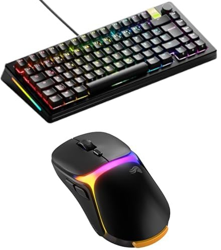 GLORIOUS Gaming GMMK 3 PRO HE 75% Tastatur (Schwarz, DE-Layout) & Model O 3 Wireless (Schwarz) Bundle