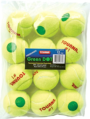 Tourna Green Dot Low Compression Tennis Balls