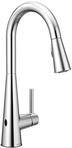 Moen 7864EWC Robinet de cuisine à tête inclinable avec réflex (7864EWC), Chrome, 7864EWC