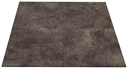 Objekt Teppichfliesen Beton-Optik Fliese Gewerbe Teppich 50x50cm, Farben:Braun