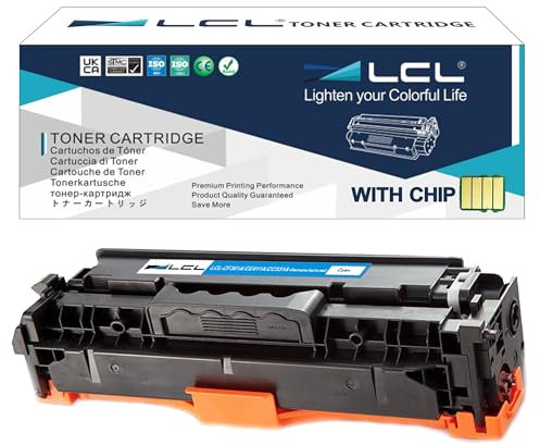 LCL Remanufactured Tonerkartusche 312A CF381A RegularYield (1 Cyan) Ersatz für HP Color Laserjet Pro M476dn MFP/M476dw MFP/M476nw MFP CP2020/CP2025/CM2320