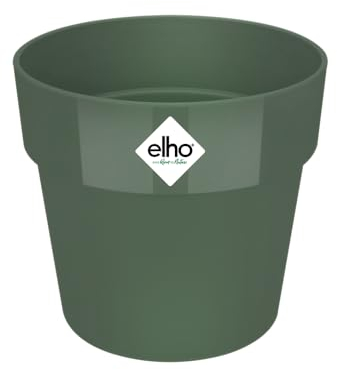 Elho B.for Original Rond 16 - Pot De Fleurs pour Intérieur - Plastique 100% recyclé - Ø 15.9 x H 14.6 cm - Vert/Leaf Green