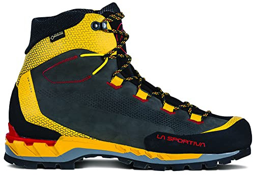 LA SPORTIVA M Trango Tech Leather GTX Gelb-Schwarz - Gore-Tex Leichter robuster Herren Wanderschuh, Größe EU 47 - Farb