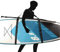 Hensych Surfbrett Tragegurt Paddle Board Strap, Schultergurt für Paddleboard, Sup Zubehör mit Klettverschluss für Paddel