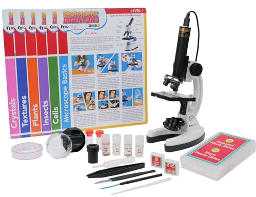 AmScope IQCREW Kid's Premium 85+ Piece Microscope, Color Camera and Interactive Kid's Software Kit with Educational Experiment Cards