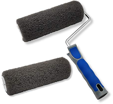 DEWEPRO® Beschichtungsroller für Spachtelmasse inkl. einer Ersatzrolle - Rollspachtel - 230mm breit