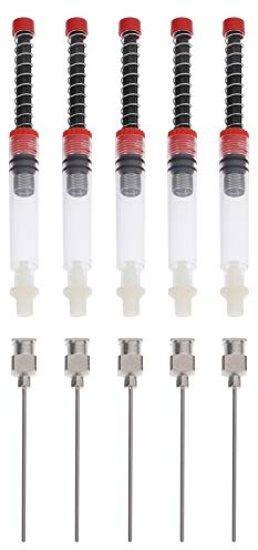 NUOBESTY Fountain Pen Ink Syringe Filler Ink Filling Syringe Converter Blunt Needle Tip for Ink Converter Cartridges Pack of 5