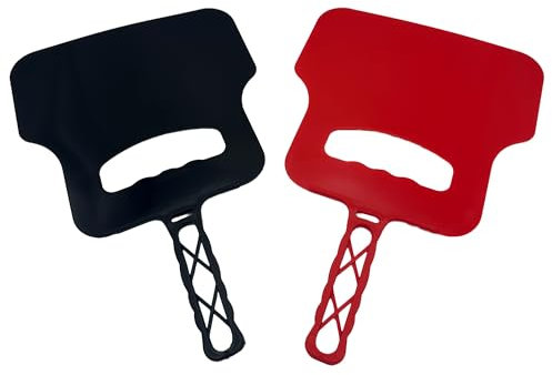 TIJAR® Barbecue Hand Fan Pack of 2, Heat Resistant Plastic Barbecue Fan BBQ Flame Blower Food Garden Party Camping Outdoor BBQ Lighting Coal Fan (2)