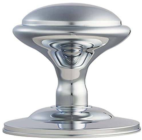 Round Victorian Centre Door Knob - Polished Chrome - 85mm Rose Outdoor Handle | Large Centre Door Knob for Front Doors - External Pull Door Knob - Decorative Weatherproof External Handle