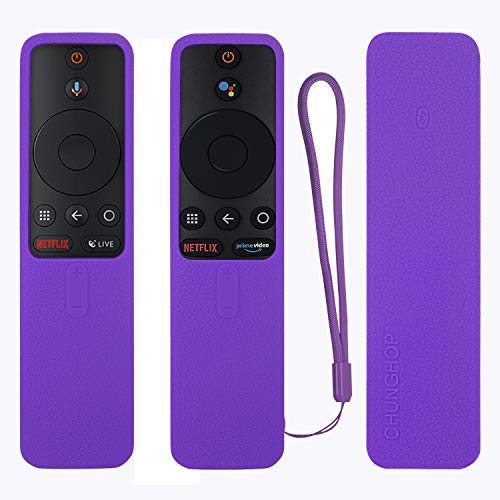 Funda Protectora de Silicona para Xiaomi MI Box S MI Box X Mando a Distancia, 65 55 50 43 Pulgadas/ 4A (40 Pulgadas), Funda Mando para Xiaomi, Antideslizante, A Prueba de Golpes,Lavable (Púrpura)