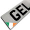 Gelz 2 x 55mm Irish Tricolour flag Corner Number Plate Domed Stickers/Decals