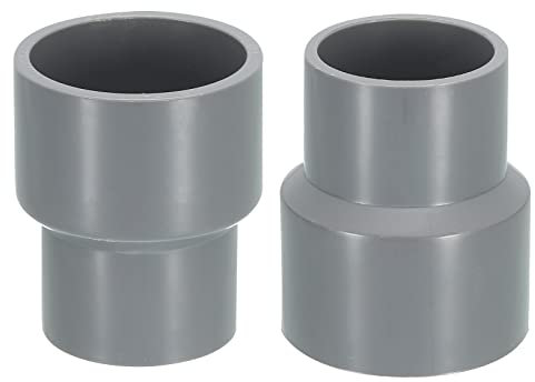 sourcing map 2 Pack PVC Pipe Fittings - Water Pipe Increaser Reducer Connectors Adapters, Reducing Coupling Socket, Apply to Outdoor/Garden (32mm and 40mm ID)