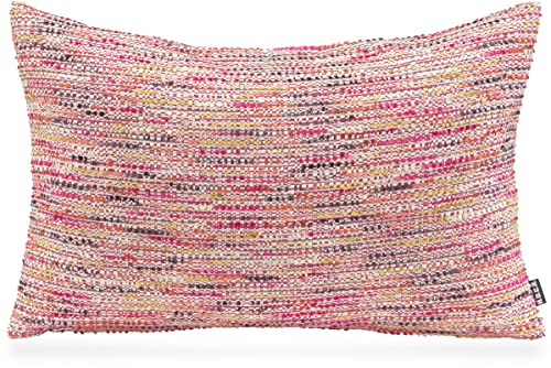 H.O.C.K. Bella Flokati Kissen inkl. Füllung Dekokissen Zierkissen Größe (60x40cm, pink rosa)