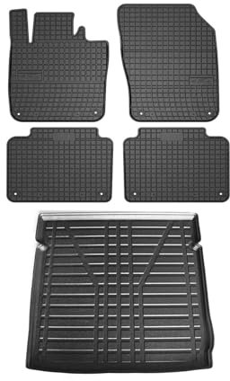 Fußmatten & Kofferraumwanne Set für VW Caddy 2020-2025 Gummi TPE Schwarz 5X