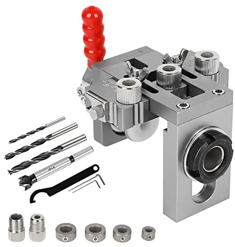 Pocket Hole Jig Set,CEIEVER Bohrschablone 4 in 1 Taschenloch bohrhilfe 6/8/10/15mm Multifunktion Bohrer-Locator für DIY-Tischlerei-Projekt