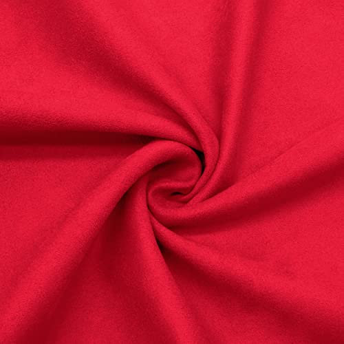 DESHOME Teknofibra 30 Meter - Stoff als Meterware aus schmutzabweisend Microfaser-Wildleder Stoff für Sofas, Kissen, Polster Rot