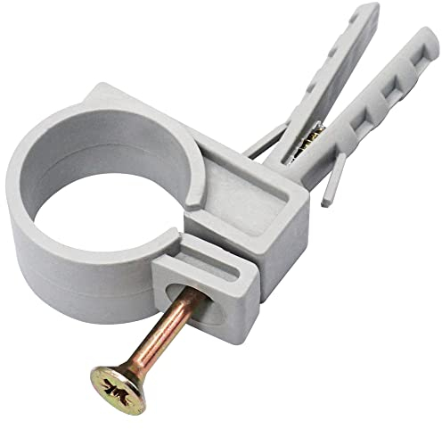 Lot de 30 colliers de serrage en plastique gris pour tuyaux de 25 à 27 mm