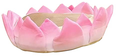 VILLFUL Süßes Sitzkissen Cartoon-sitzmatte Kissen in Lotus-Form Sitzunterlage Dekoratives Stuhlkissen Bezauberndes Design Baumwolle Gefüllt Pp-Material Homeoffice Zimmer-Gebrauch