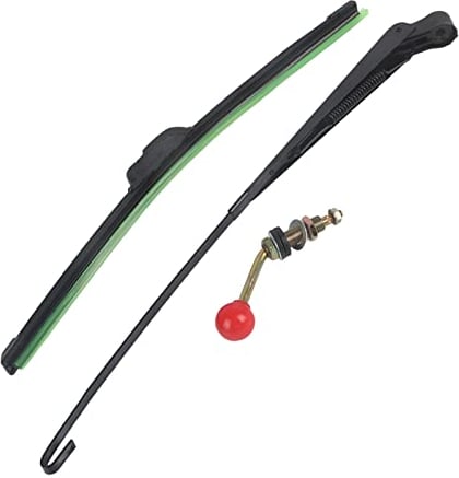 UTV Manual Windshield Wiper Arm Universal Hand Operated Windscreen Wiper Blade Assembly Replacement Kit