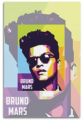 Bruno Mars Poster, dekoratives Gemälde, Leinwand, Wandposter und Kunstdruck, modernes Familienschlafzimmer-Dekor-Poster, 30 x 45 cm