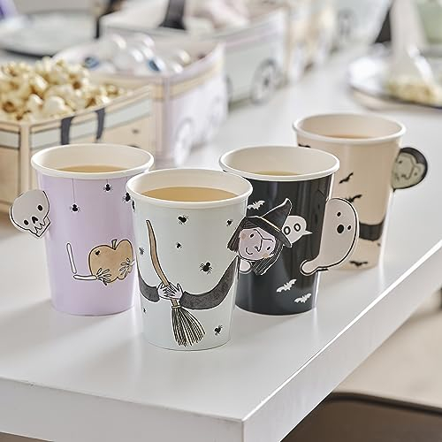 Ginger Ray Lot de 8 gobelets en papier pour fête d'Halloween avec personnages pop out