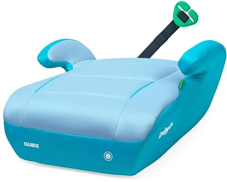 Daliya® QUBIX Kindersitzerhöhung | i-SIZE NORM ECE R129 | 125 bis 150 cm | Gurtfix | waschbar | Autositz | Autokindersitz | Kindersitz | Sitzerhöhung (Blau - Hellblau)