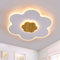 LUOLONG LED Deckenleuchte Kinder Deckenlampe Blumenform Holz Kinderzimmer Deckenleuchten Dimmbar 3000K-6000K 35W 50cm Junge Mädchen Baby Weiß Kinder Schlafzimmer lampe Mit Nachtlichtfunktion