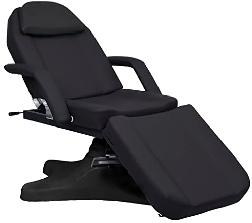 vidaXL Massagetisch Kosmetikliege Massageliege Kosmetikstuhl Beautyliege Therapieliege Massagebank Behandlungsliege Schwarz 180x62x(86,5-118) cm
