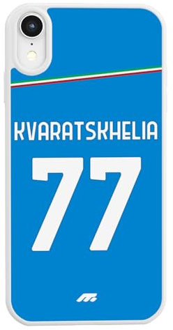 MYCASEFC Cover Calcio Khvicha Kvaratskhelia Napoli Sony Xperia 5 II 5G. Custodia da calcio per smartphone per appassionati di calcio, idea regalo, design di alta qualità.