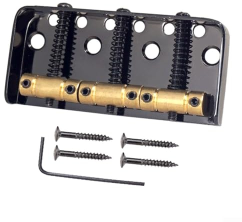 Brücke für E-Gitarre, verstellbar, 6 Saiten, Bass-Steg, Saitenhalter mit Schrauben für TL-Gitarre, Schwarz