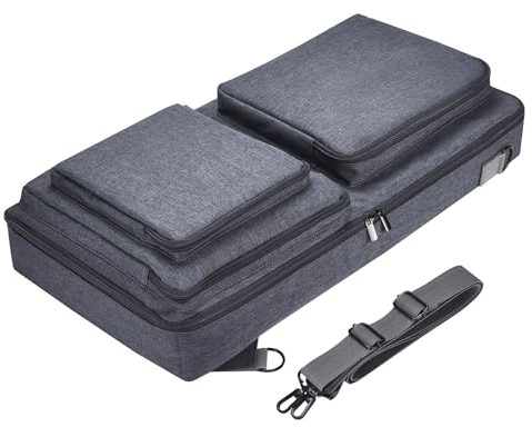 Yaowanguan DJ Controller Case for Pioneer DJ DDJ-SR2/SR,for Native Instruments Traktor Kontrol S4 Mk3,for Hercules Inpulse 500,Travel Carrying Cover Shoulder Bag Backpack for Headphones,Tablet(Blue)