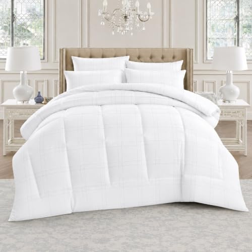 PRIME LINENS Duvets Microfiber Premium Hotel Quality Anti-Allergy Soft Cozy Quilts All Season Duvet Feels Like Down (10.5 Tog, King)