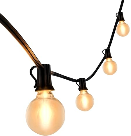 Ledvion Lichterkette 19.5M, 30x E12 LED, Wasserdicht IP44, 9W, 2700K, LED Lichter Ketten Außen, Lichternetz Außenbereich