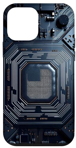 Carcasa para iPhone 12 mini Placa base Microchip Negro TI Ordenador Gráfico de fondo