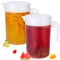 Lot de 2 pichets à jus avec couvercle, carafe à eau de 2 L, pichet à thé glacé, pichet pour boissons, jus, thé, limonade, réfrigérateur