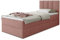 Boxspringbett Star Mini mit Bettkasten, Bonell-Matratze und Topper - Einzelbett mit Matratzentopper, Polsterbett, Bett, Schlafzimmer, Jugendzimmer (Pink (Kronos 29), 120 x 200 cm)